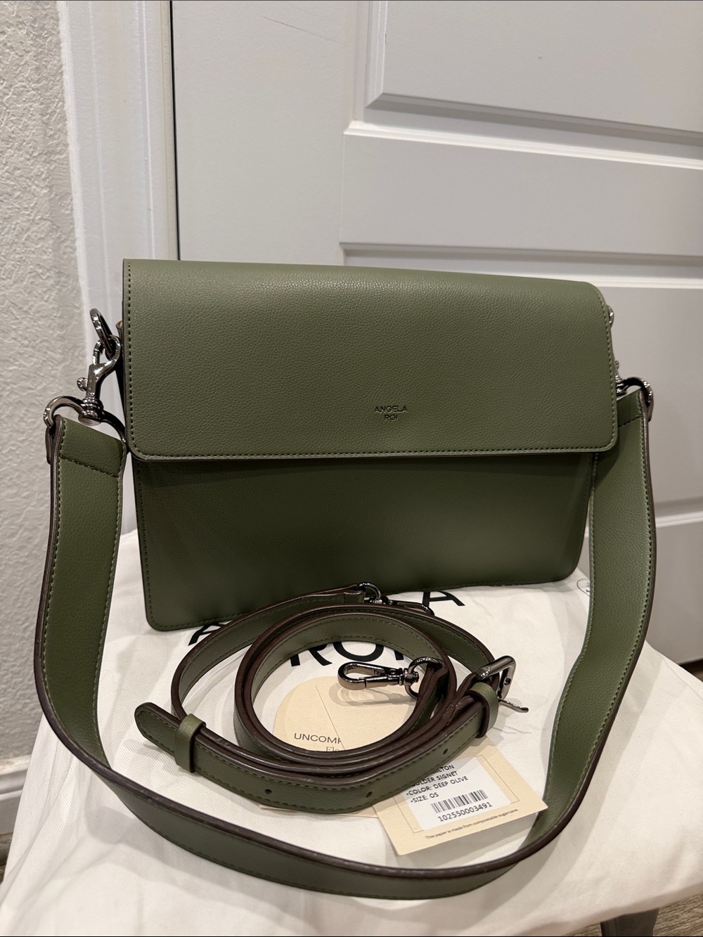 Angela Roi Hamilton Shoulder Crossbody Bag Deep Olive